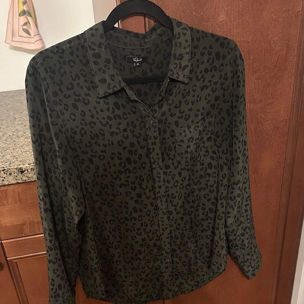 Rail’s green Leopard Print Button-Up Shirt